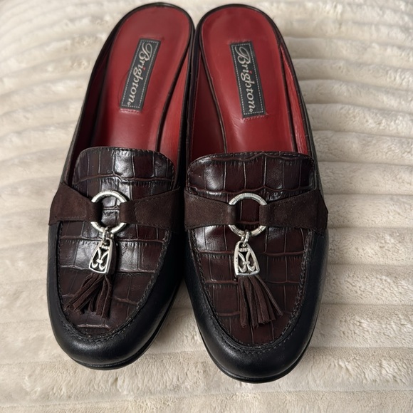 Brighton Vero Cuoio Brown and Black Loafers with Tassel Detail - Picture 4 of 10